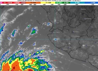 Lluvias fuertes con puntuales muy fuertes (50 a 75 mm): Michoacán