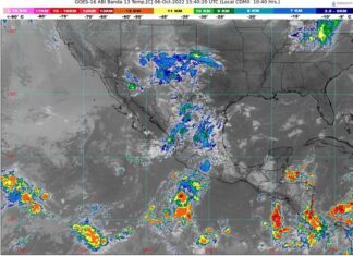 Cielo nublado la mayor parte del día, con probabilidad de lluvias muy fuertes en Jalisco y fuertes en Michoacán