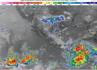 Cielo medio nublado a nublado la mayor parte del día, con probabilidad de chubascos con descargas eléctricas en Michoacán