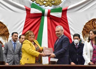 Recibe 75 Legislatura Primer Informe del titular del Poder Ejecutivo de Michoacán