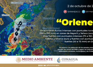 Lluvias fuertes con puntuales muy fuertes (50 a 75 mm): Michoacán