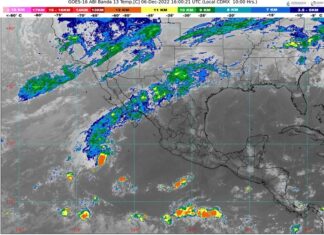 Cielo con nubes dispersas por la mañana y nublado en el transcurso de la tarde con chubascos en zonas de Michoacán