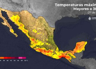 Continuará ambiente caluroso a extremadamente caluroso en el occidente, sur y sureste del país