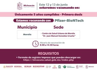 Anuncia SSM vacunación COVID-19 para menores de 5 años