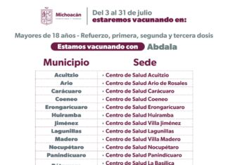 SSM anuncia vacunación COVID-19 en 68 municipios de Michoacán