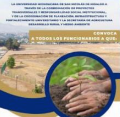 UMSNH realizará la jornada “Reforestemos nuestra Universidad”