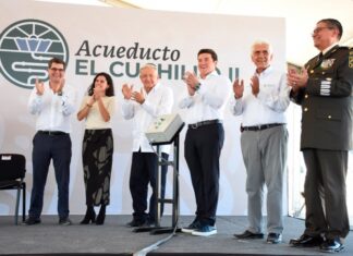 Presidente AMLO inaugura primera etapa del acueducto El Cuchillo II en Nuevo León; es resultado de la suma de voluntades, afirma