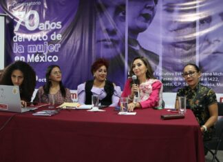 Alma Rosa Bahena Villalobos participó en conversatorio 70 años del voto de la mujer en México