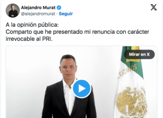Continúan los problemas en el PRI; ahora Alejandro Murat renuncia al partido