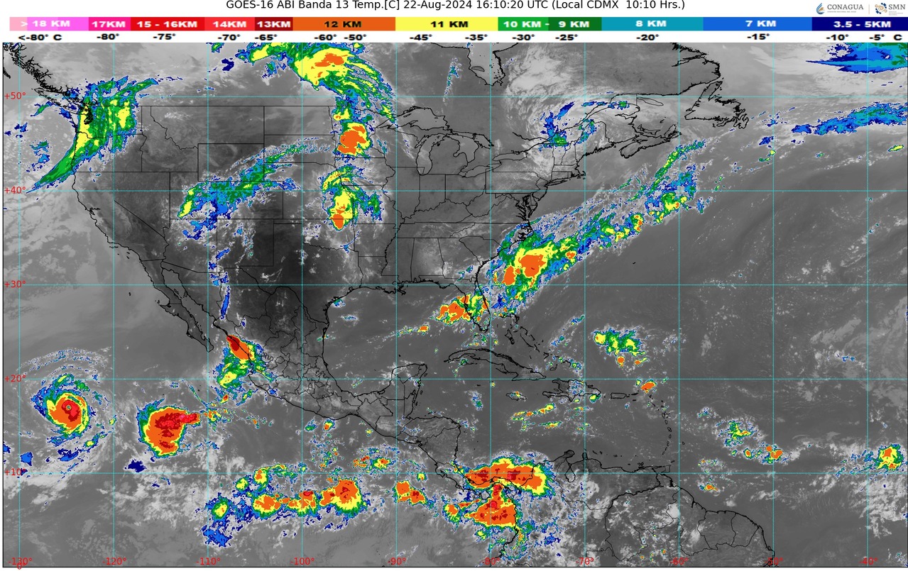 Un canal de baja presión en el interior del país y el ingreso de humedad del océano Pacífico y golfo de México, ocasionarán lluvias puntuales muy fuertes en Michoacán