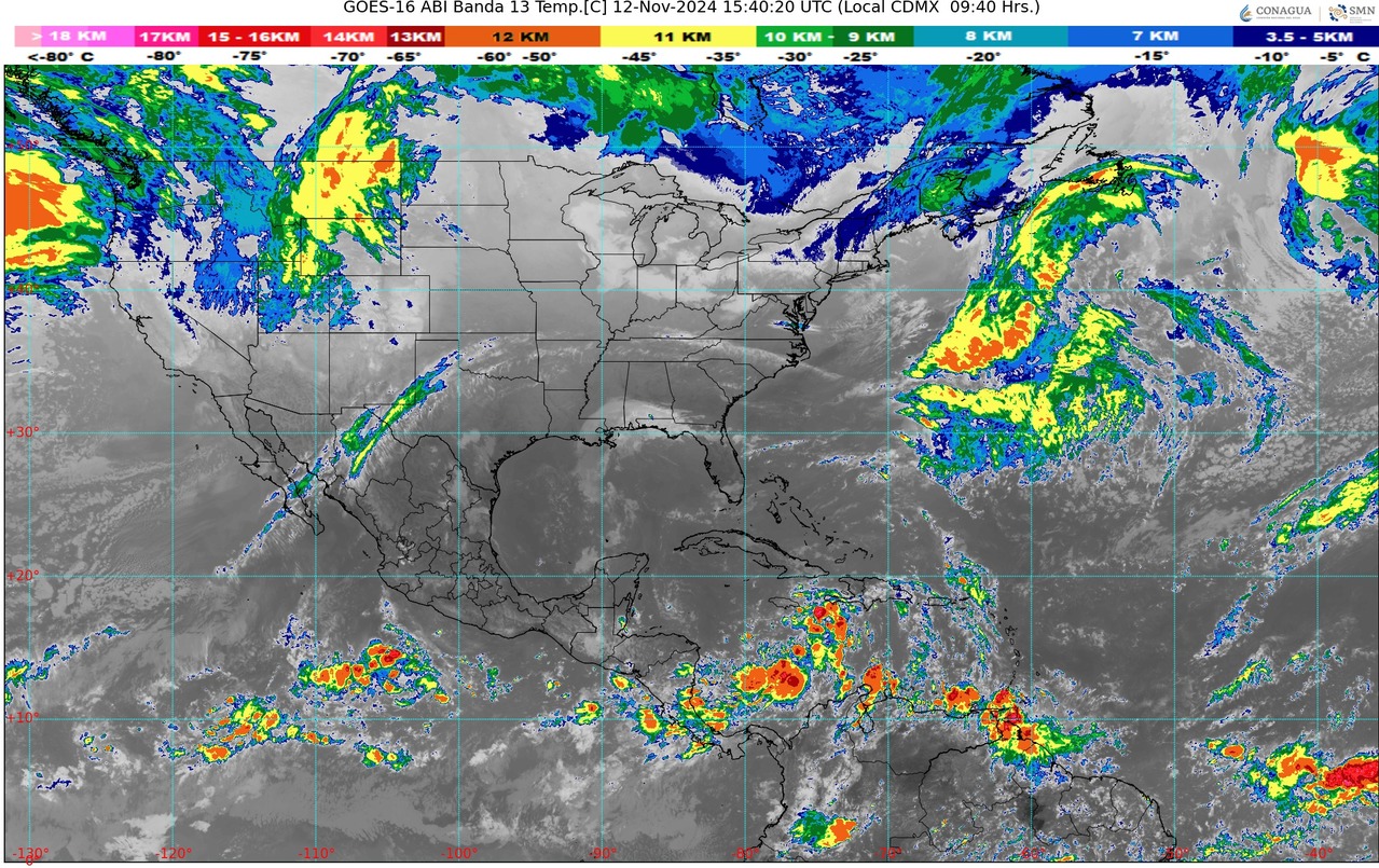 Ambiente fresco en la región, con bancos de niebla en costas y zonas serranas, y ambiente frío en sierras de Jalisco y Michoacán