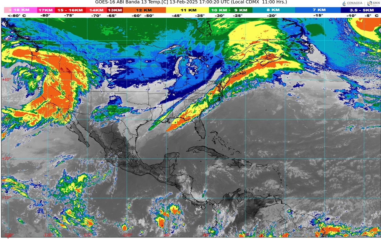 Cielo parcialmente nublado a medio nublado y sin lluvias en Michoacán. Ambiente frío a fresco por la mañana y por la tarde, ambiente muy caluroso en la región