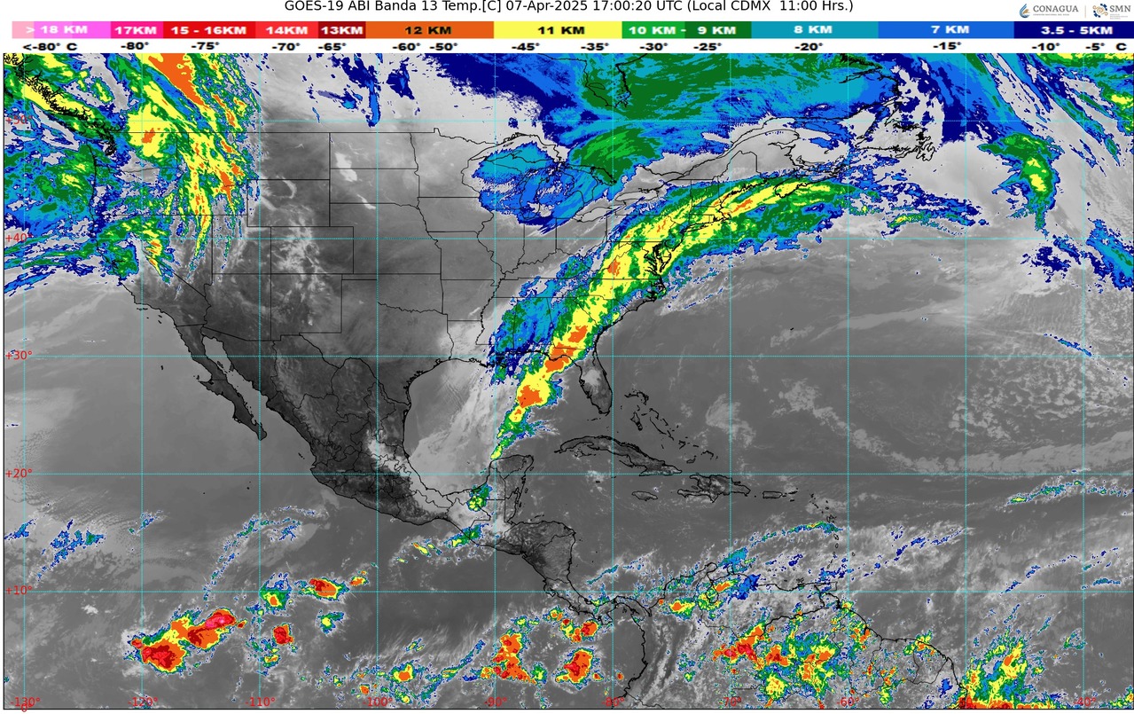 Durante la tarde, ambiente cálido a caluroso, en zonas de Michoacán. Viento del oeste y suroeste de 10 a 20 km/h en la región, con rachas de 30 a 50 km/h