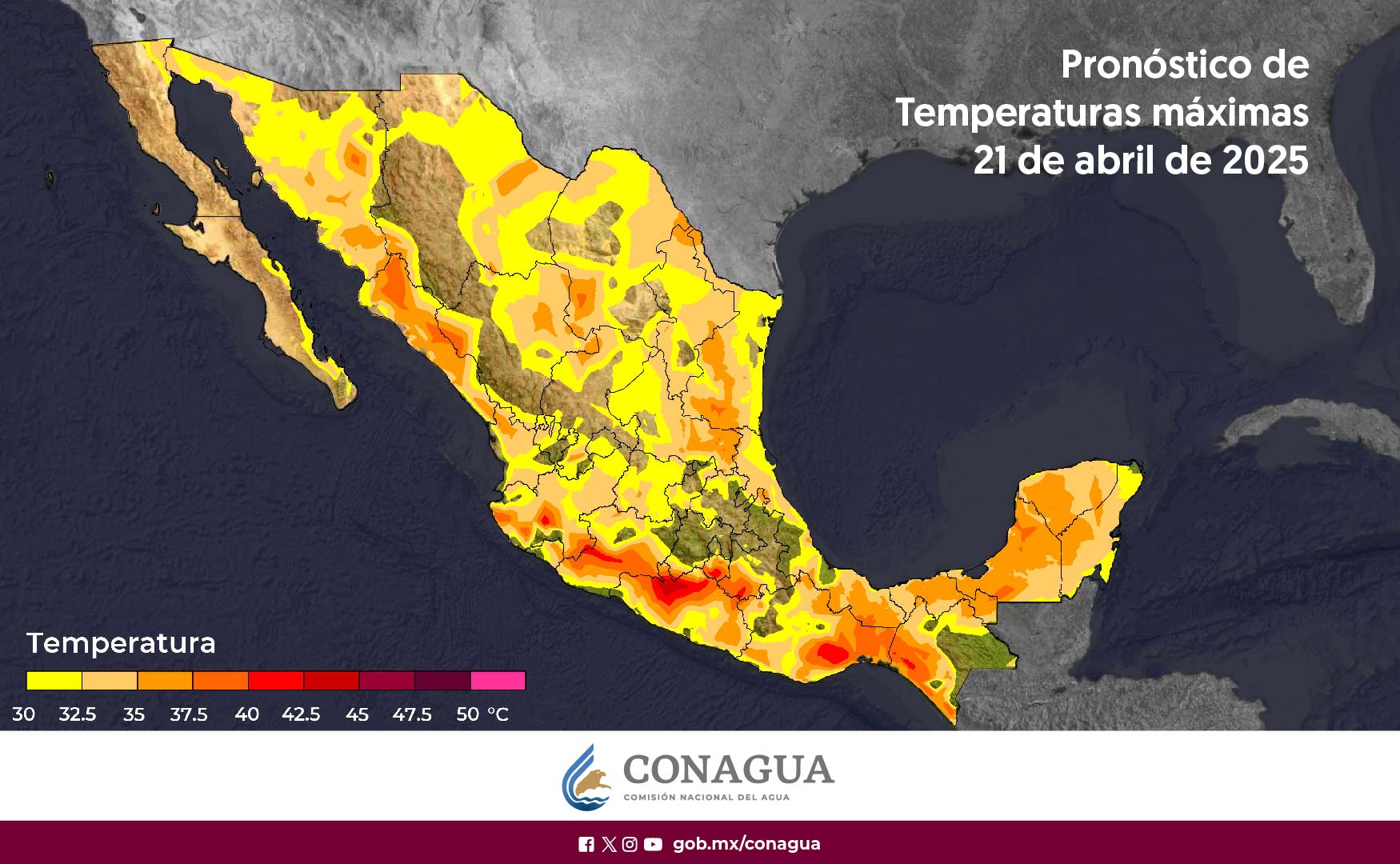 Se mantiene la onda de calor en Jalisco (oeste, suroeste, centro y sureste), Colima (noreste) y Michoacán (oeste, suroeste, centro y este)
