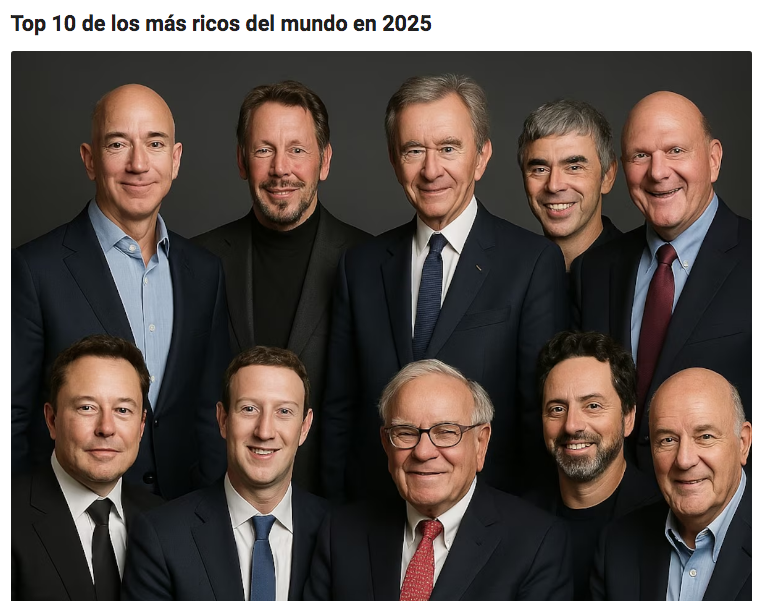 Quiénes son los más ricos del mundo en 2025 (Forbes)