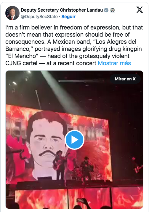 Departamento de Estado de los EEUU ha revocado las visas de trabajo y turismo de los miembros de la banda “Los Alegres del Barranco”