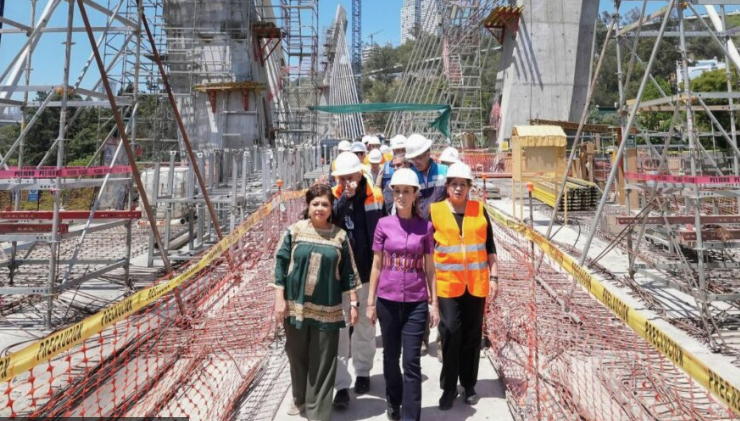Sheinbaum supervisa último tramo del tren El Insurgente