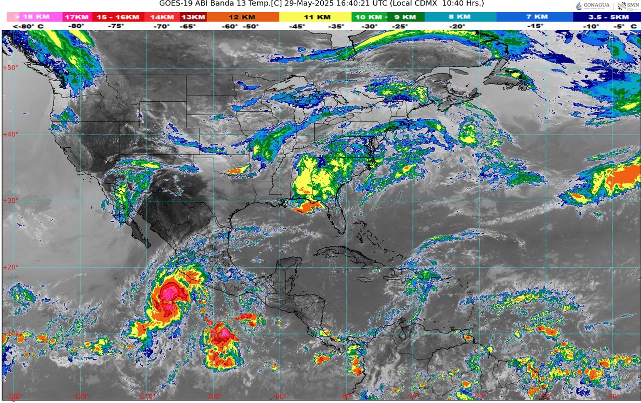 Ciclón tropical Uno-E se intensifique mientras se desplaza paralelo a las costas de Michoacán, con lluvias puntuales fuertes