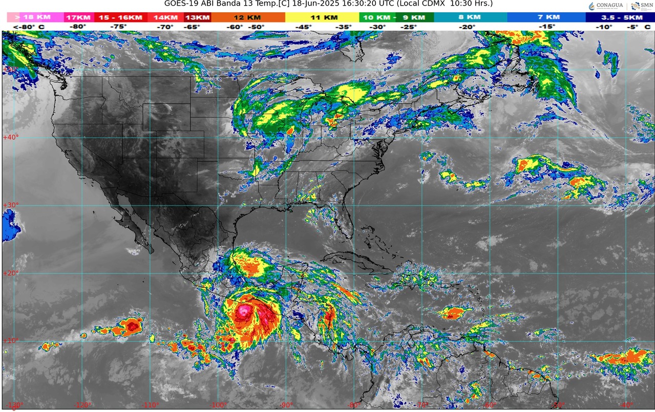 Por la tarde lluvias muy fuertes con puntuales intensas (75 a 150 mm): Michoacán