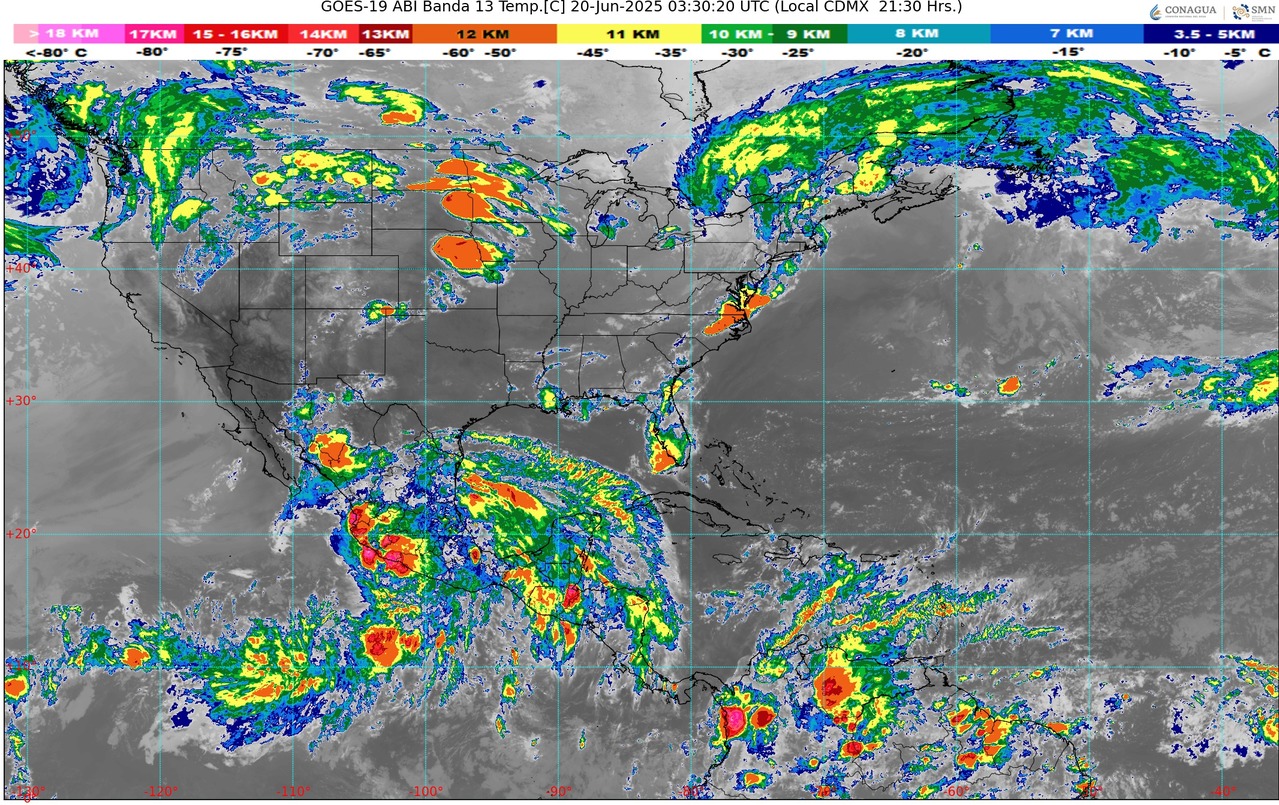 Esta noche de jueves, lluvias fuertes con puntuales muy fuertes (50 a 75 mm): Michoacán