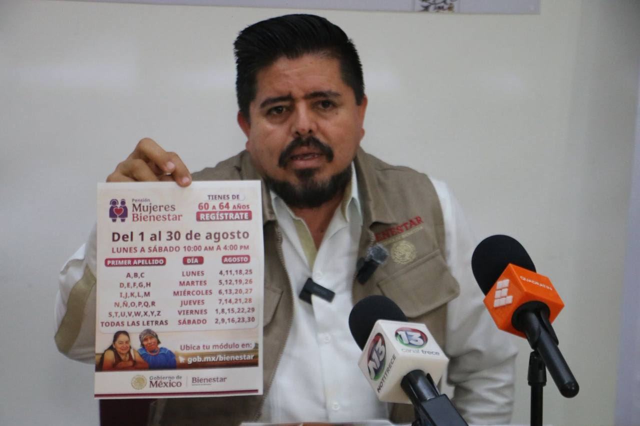 En agosto registro a la Pensión Mujeres Bienestar de 60 a 64 años
