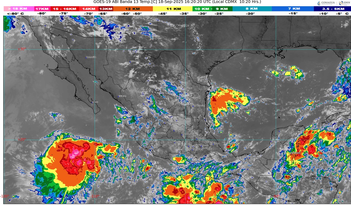 lluvias puntuales muy fuertes acompañándose de oleaje de 2.0 a 3.0 metros de altura en costas de Michoacán (50 a 75 mm)