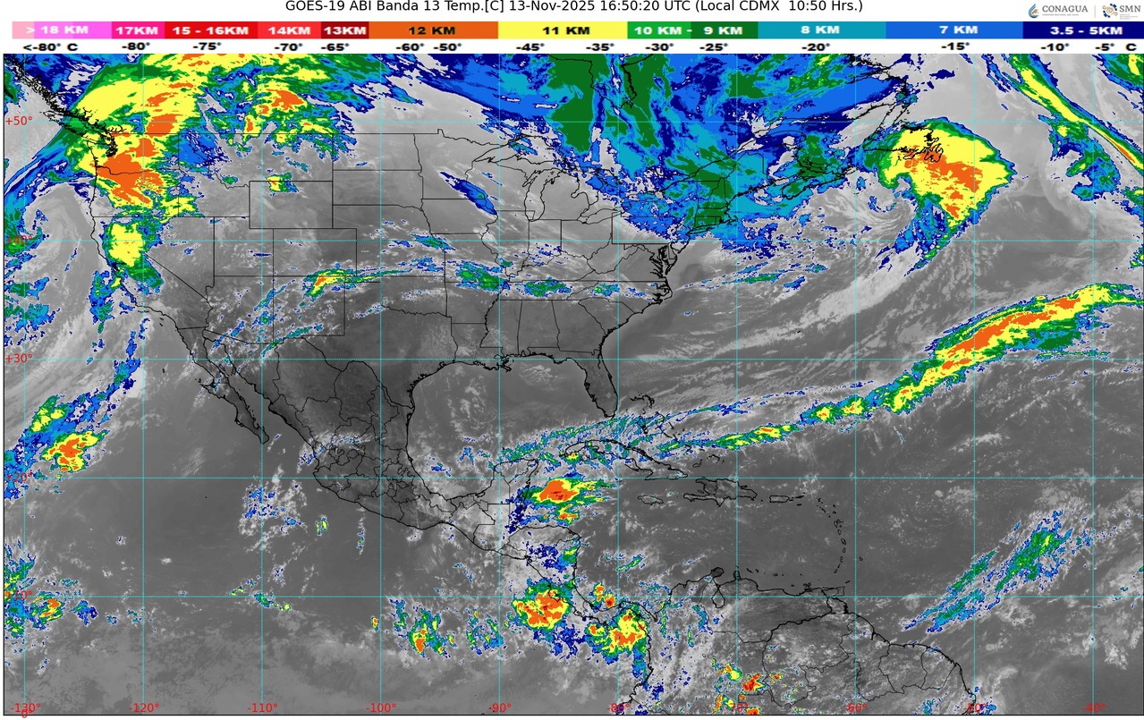 Por la mañana, cielo parcialmente nublado, ambiente frío en zonas serranas de Michoacán. Por la tarde, ambiente cálido a caluroso, se prevé cielo medio nublado con lluvias aisladas