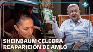 Sheinbaum agradece el respaldo de AMLO tras su reaparición y presentación  de “Grandeza” - YouTube